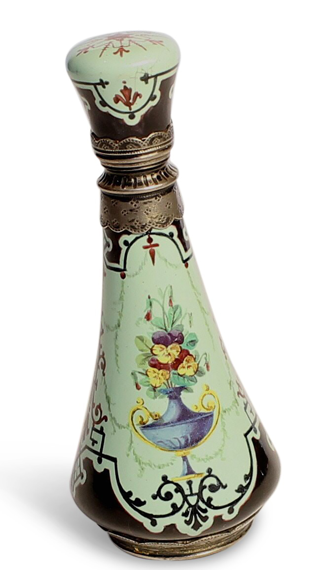 Sliver and Enamel Perfume bottle