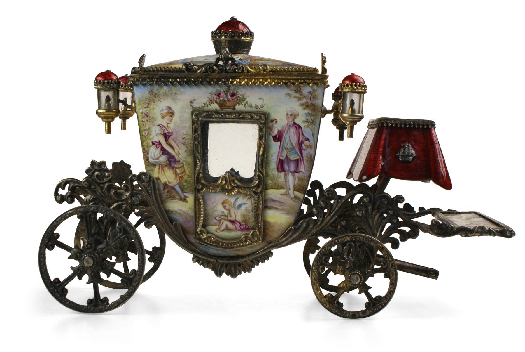 Viennese Enamel cinderella Carriage - Image 2 of 2