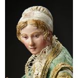 Neapolitan Woman with Rare Sculpted White Bonnet 1800/2200