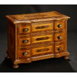 Early Continental Fruitwood Cabinet with Marquetry Inlay 800/1200