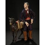 Neapolitan Brown Horse with Homespun Saddle and Embroidered Harness 1600/1900