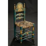 Wooden Chair with Gilt Accented Crest and Finials 300/400