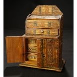 Miniature Wooden Cabinet with Intricate Inlay 300/400