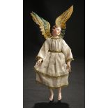 Neapolitan Angel with Carved Wooden Wings Attributed to Ingaldo 1100/1300