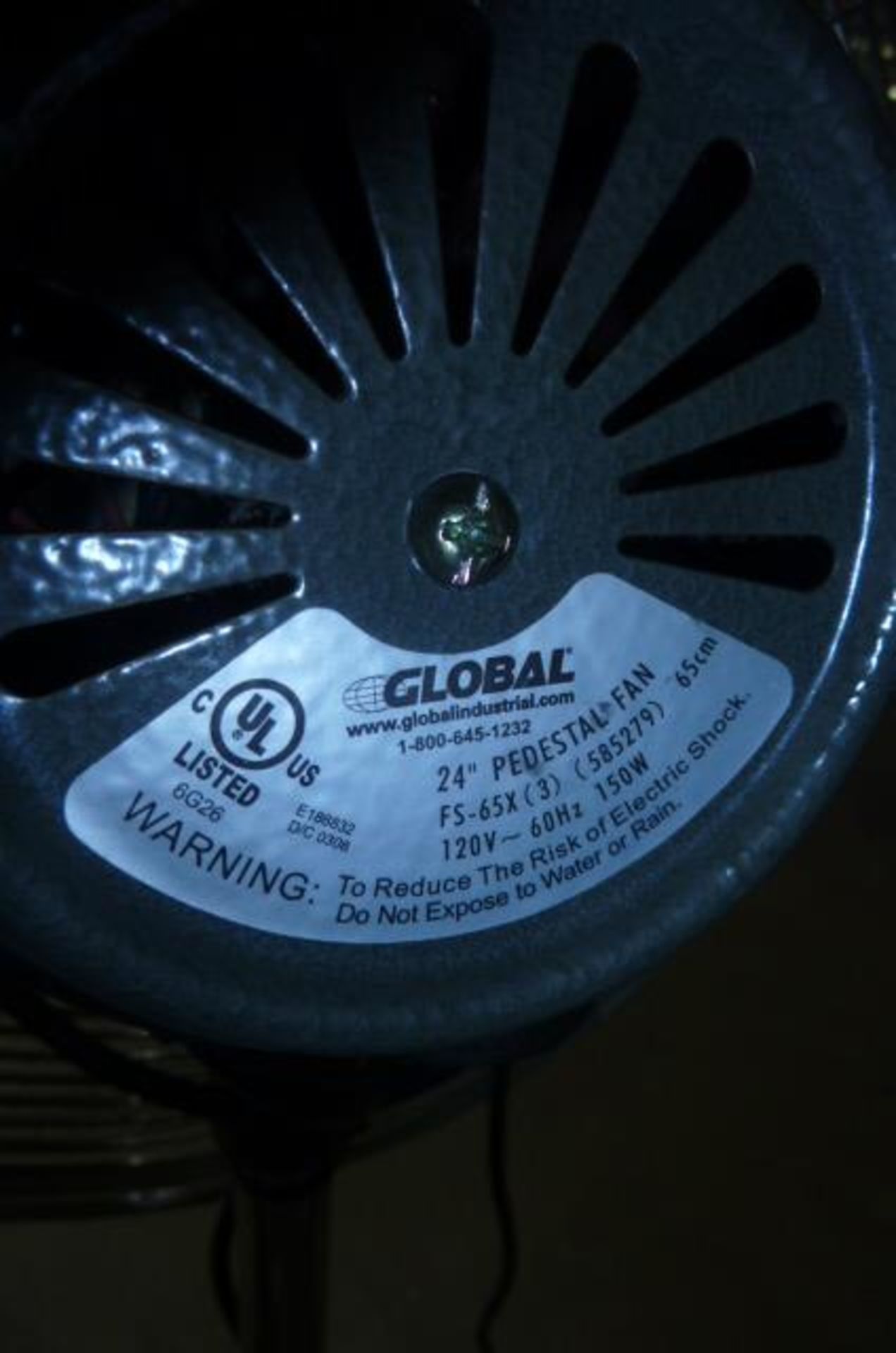 Lot 3 Global Industrial Pedestal Mounted Oscillating Fans - Image 2 of 3