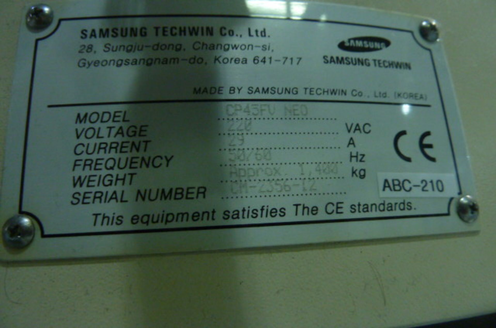 Samsung Md. CP45FV NEO, SN: CM-2356-12 - Image 5 of 6