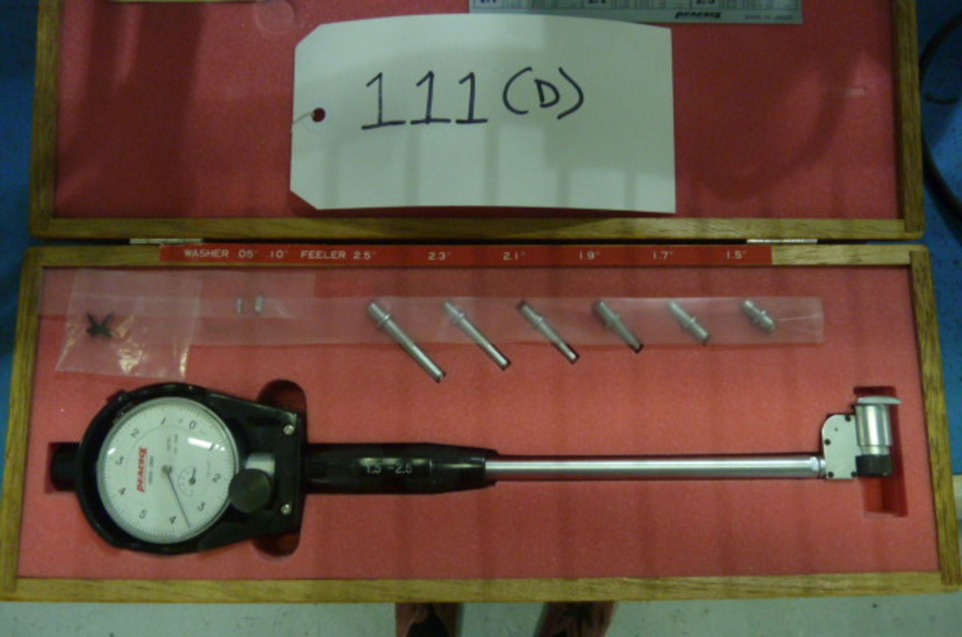 Bore gage set in case