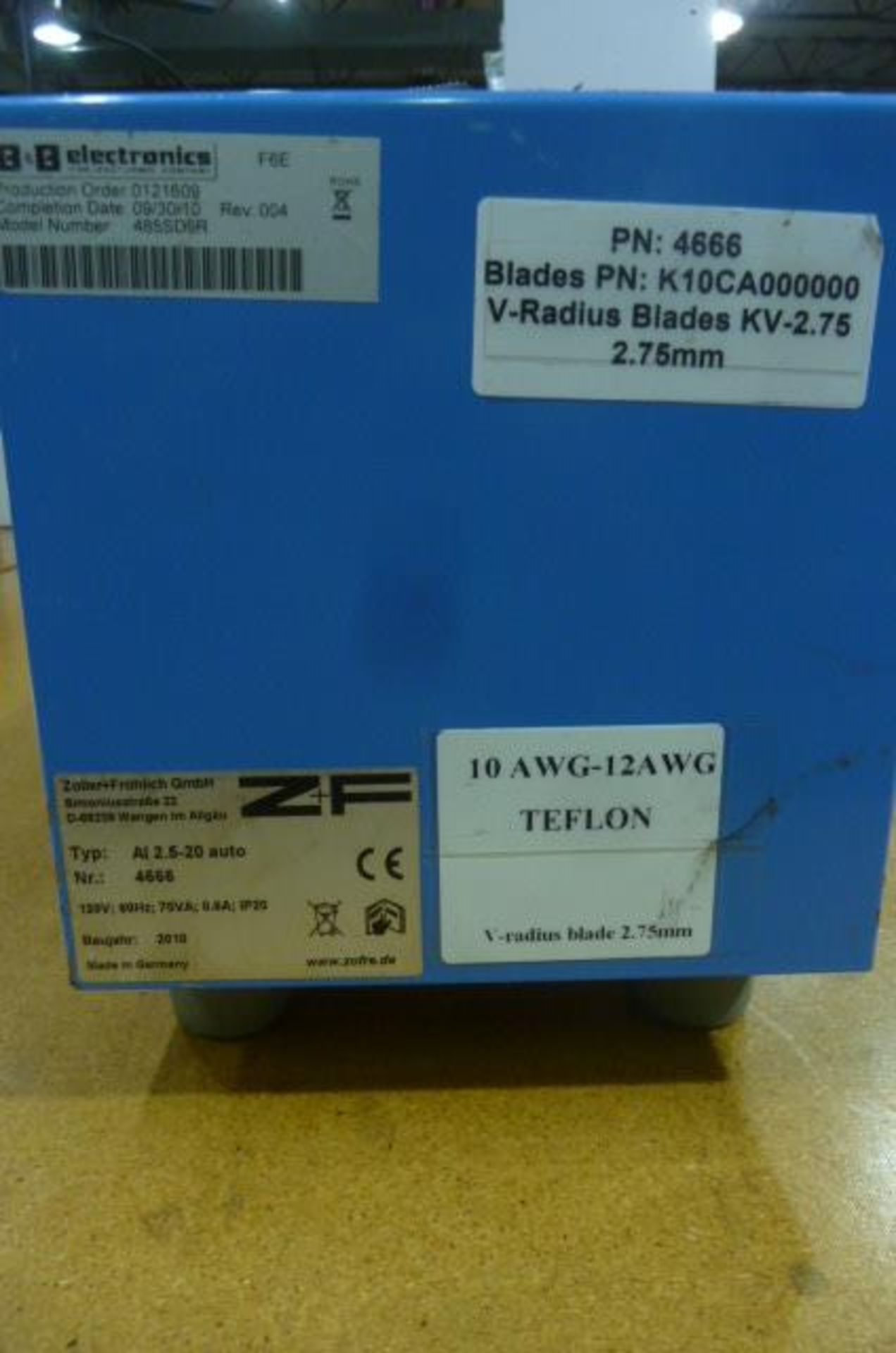 Z & F automatic wire stripper, AL 2.5-20 auto AWG 10-12 - Image 2 of 2