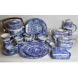 Large quantity of Spode blue and white "Italian" pattern dinner and tea wares, comprising: large