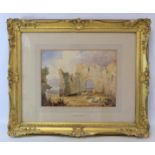 ATTRIBUTED TO JOHN SELL COTMAN.Sheep amongst ruins.Watercolour.22cm x 30cm.Signed.