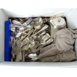 Quantity of e.p. and nickel and other cutlery and flatware.