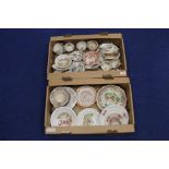 Quantity of early 19th century Hilditch and other English porcelain tea wares decorated with