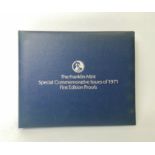 Collection of thirty six Franklin Mint silver medallions, "Special Commemorative Issues of 1971,