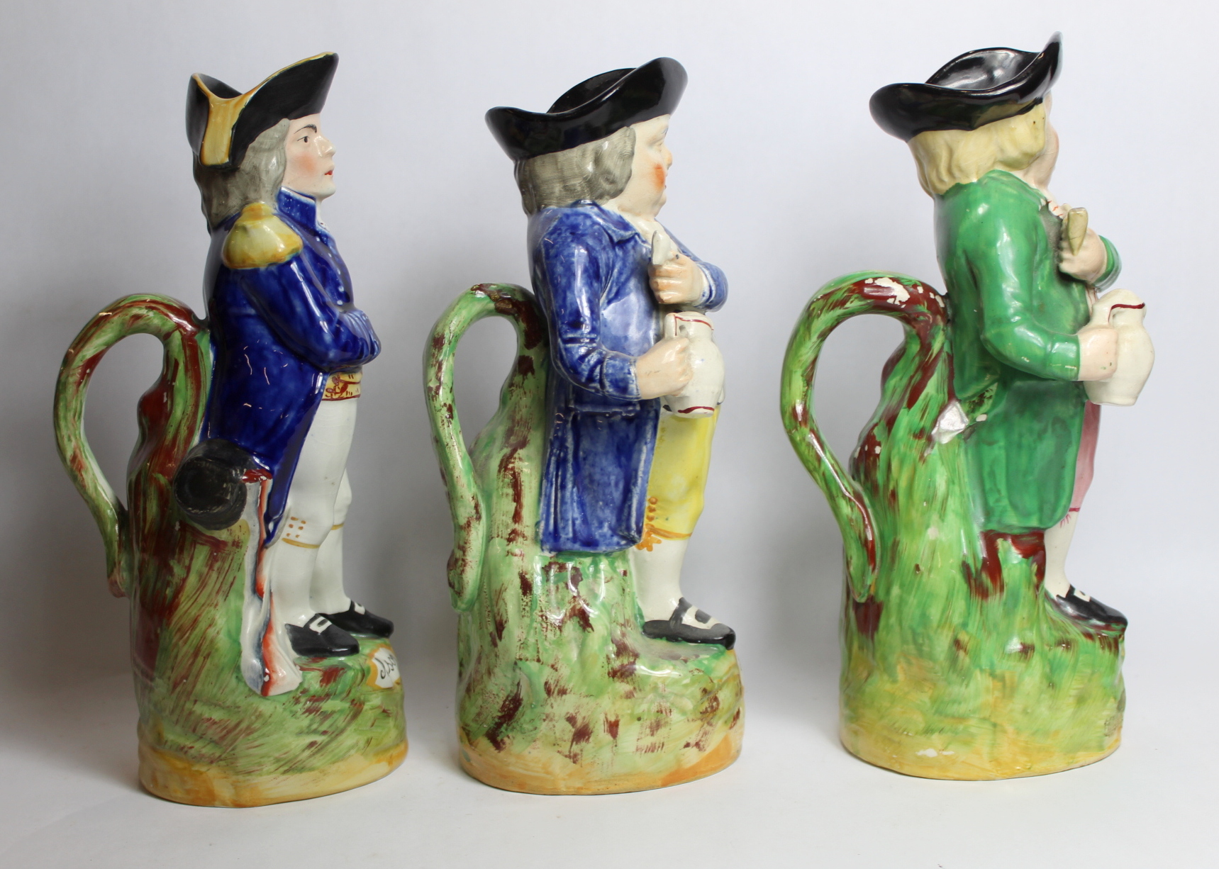Pottery Toby jug of Lord Nelson, decorated in polychrome, 29cm high and two other "Hearty Good - Image 2 of 5
