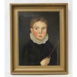 LATE 19TH CENTURY ENGLISH SCHOOL.Copy of an early 19th century portrait of a boy.Oil on canvas.