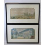 Pair of Victorian Baxter prints depicting the exterior of The Crystal Palace and the interior of