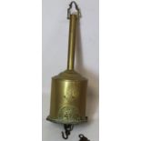 19th century John Linwood clockwork brass spit jack, 38cm long.