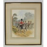 RICHARD SIMKIN (1840-1926).The Royal Scots Greys.Watercolour and gouache over pencil.34cm x 28cm.