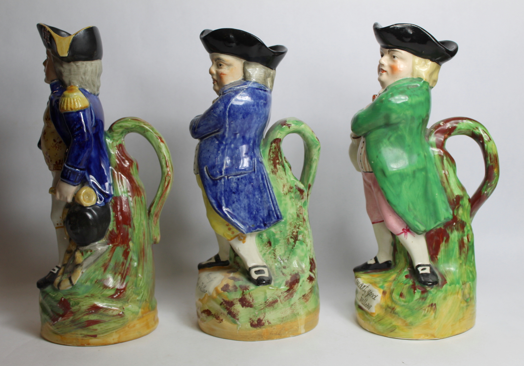 Pottery Toby jug of Lord Nelson, decorated in polychrome, 29cm high and two other "Hearty Good - Image 4 of 5