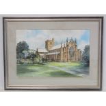 BONE (20TH CENTURY BRITISH SCHOOL).Carlisle Cathedral.Watercolour.36cm x 55cm.Signed.