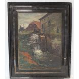 HAGUE SCHOOL C.1890.A Watermill.Oil on canvas.60cm x 45cmIn typical Dutch frame.
