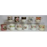 Ten early 19th century English porcelain coffee cans, mainly Derby with some Spode; also 19th