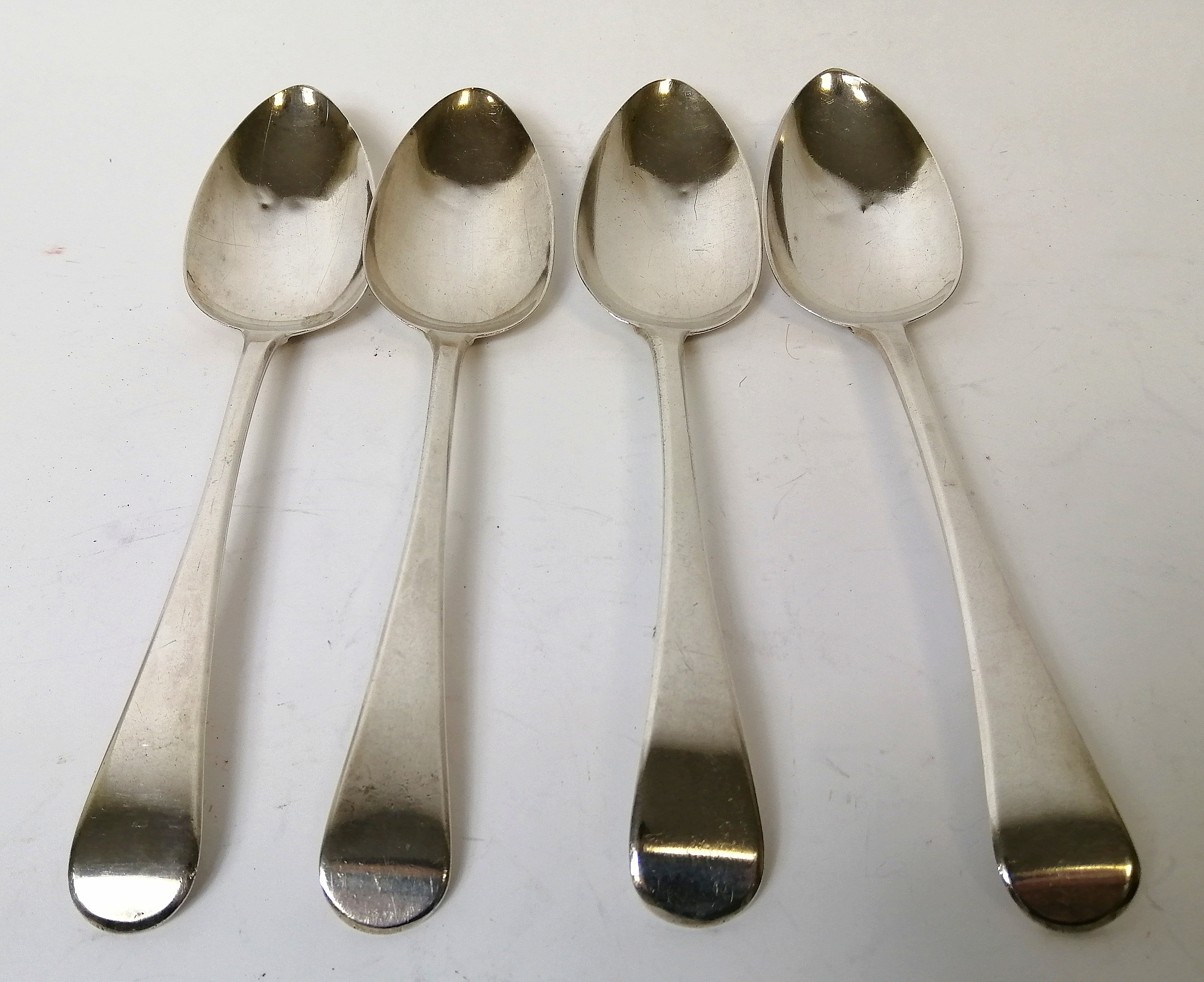 Set of four silver table spoons by Robert Rutland, 1810. 8oz. - Image 2 of 4