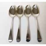 Set of four silver table spoons by Robert Rutland, 1810. 8oz.
