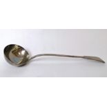 Silver soup ladle, fiddle pattern, initialled by George Adams 1845. 8oz.