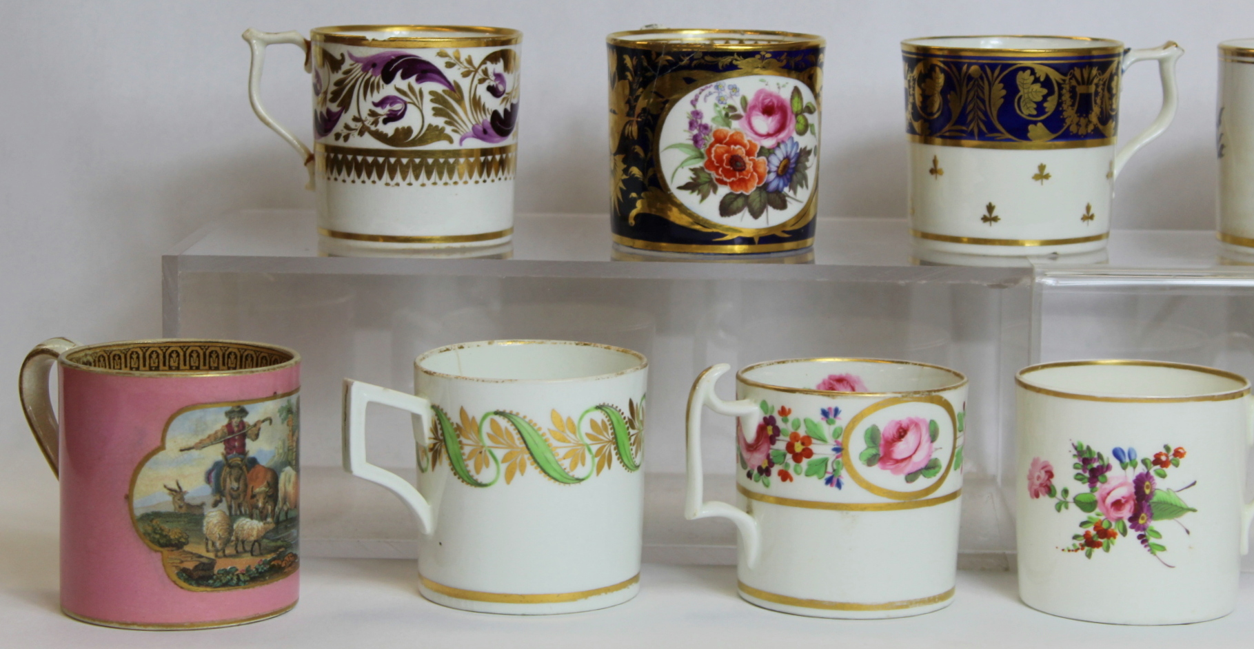 Ten early 19th century English porcelain coffee cans, mainly Derby with some Spode; also 19th - Image 2 of 6