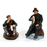 Two Royal Doulton figures, 'The Wayfarer' HN 2362, and 'A Good Catch' HN 2258, 14cm and 18.5cm high.