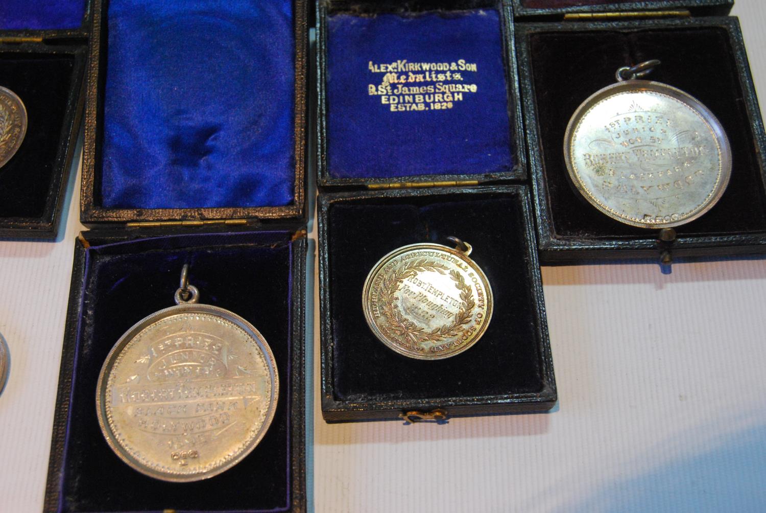 Silver agricultural medal, 'Holywood Ploughing Association 1904' and seven others to Robert - Image 3 of 3