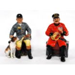Two Royal Doulton figures, 'The Huntsman' HN 2492, and 'Past Glory' HN 2484, 20cm high.   (2)
