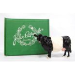 Beswick model of a Belted Galloway cow, marks to the underside, boxed, 21cm wide and 14cm high.