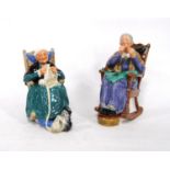 Two Royal Doulton figures, 'A Stitch in Time' HN 2352, and 'Twilight' HN 2256, 13cm and 15.5cm high.
