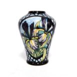 Moorcroft Siberian Iris vase, designed by Sian Leaper, marks to the base 60/250, 21cm high, boxed.