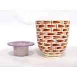 1950s Poole Pottery vase in Basket pattern, GBA, designed by Ann Read, marks to the base, 14.5cm