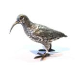 Silver table figure of a curlew, Import Marks 1965, 3.4oz.