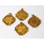 Four Scottish Kennel Club 9ct gold medallions, 1935/6, 27g.