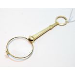 Gold half lorgnette, probably 14ct, 12.7g gross.