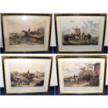 Set of four hunting prints after W.J. Shayer