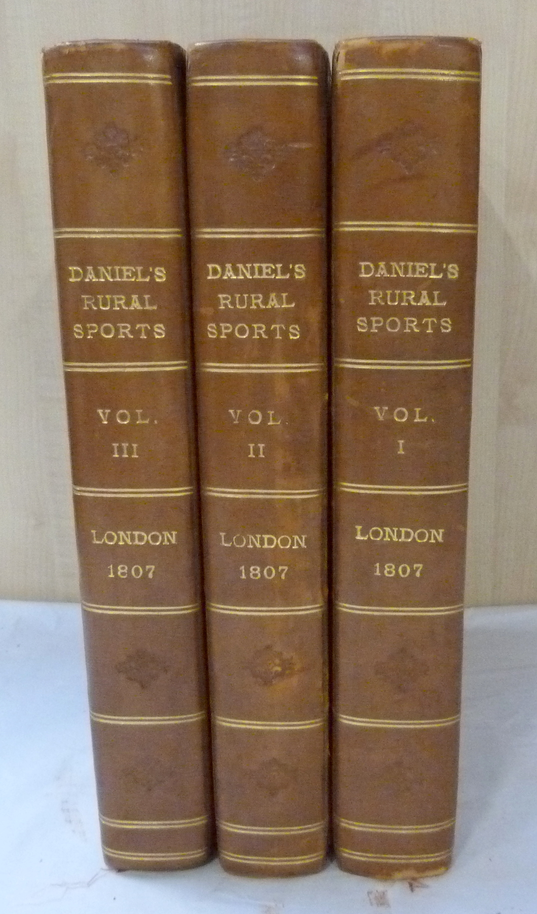 DANIEL W. B.  Rural Sports. 3 vols. Good eng. plates. Quarto. Nice calf gilt, neatly rebacked. 1807.