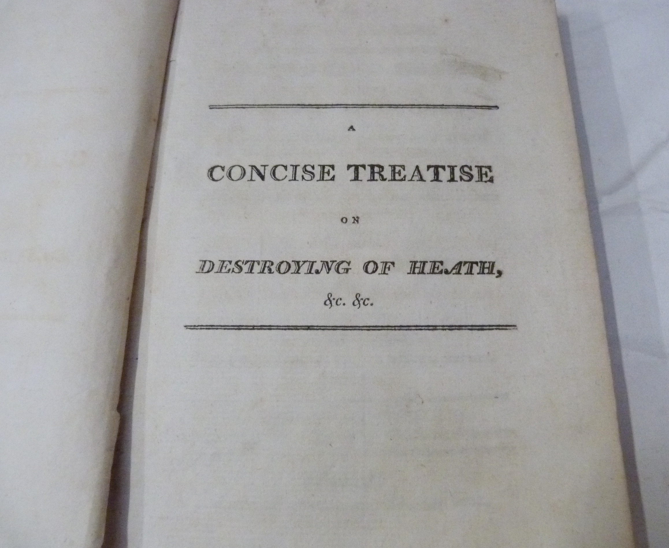 HALL CHARLES.  A Concise Treatise on the Most Effectual Method of Destroying Heath & Turning the - Image 3 of 4