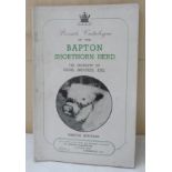 Bapton Shorthorn Herd.  Private Catalogue, includes a detailed history of the herd, latterly the