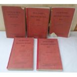 SHORTHORN SOCIETY.  Shorthorn Breeders' Review. 5 vols. Illus. & maps. Orig. bdgs., varying cond.