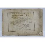 BARTOLI PIETRO SANTE. Romanae Magnitudinis Monumenta. Title & 91 eng. plates by Pietro Sante Bartoli