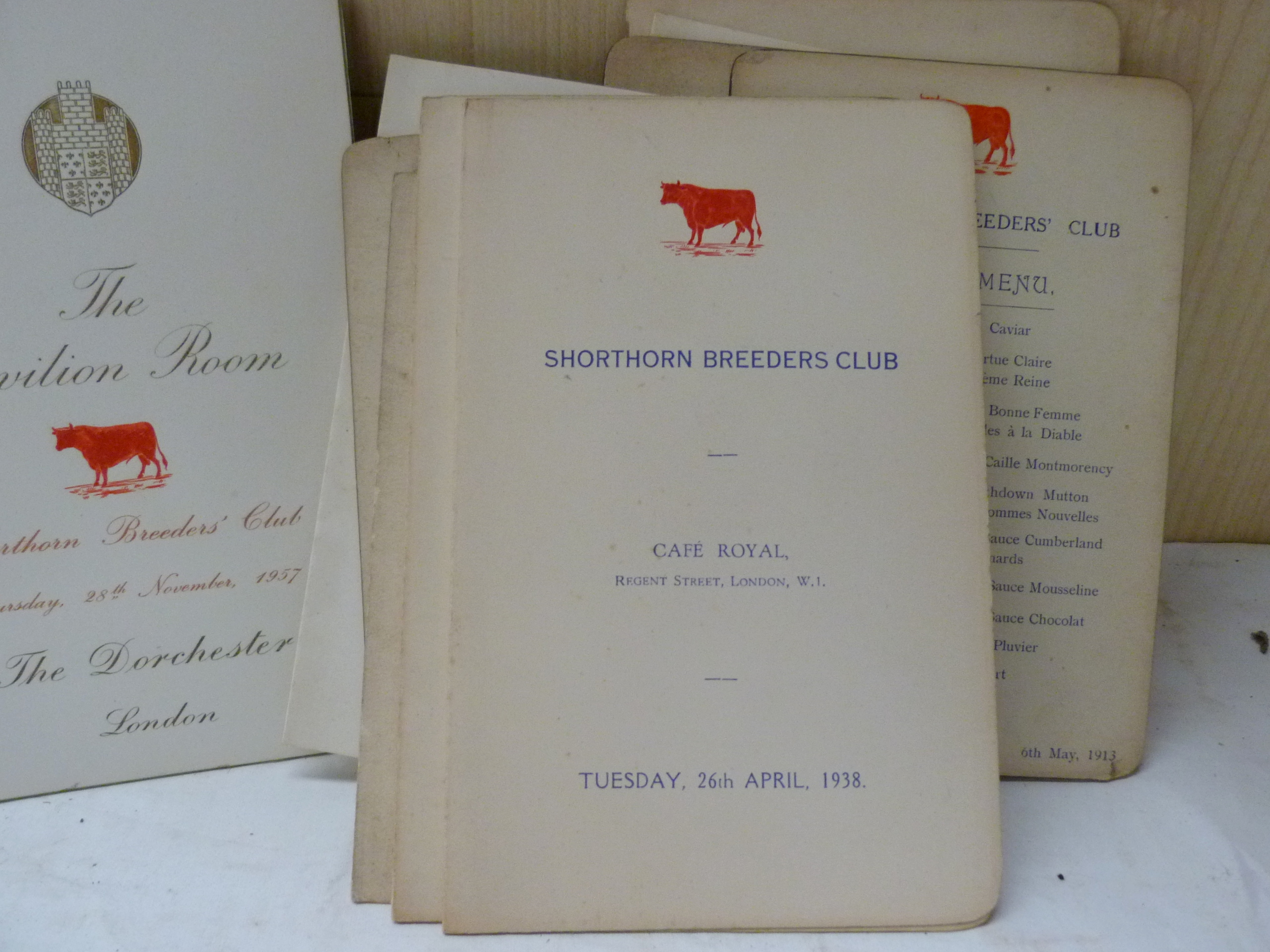 SHORTHORN BREEDERS' CLUB.  Attractive collection of approx. 45 menu cards from the Club's annual - Image 3 of 3