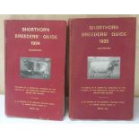 SHORTHORN SOCIETY.  Shorthorn Breeders' Guide. 2 eds. Illus. & maps. Orig. pict. red cloth. 1924 &