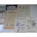 Football Programmes.  10 1950's incl. Darlington, Gillingham, Charlton, Derby County, Huddersfield &