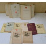 SHORTHORN BREEDERS' CLUB.  Attractive collection of approx. 45 menu cards from the Club's annual